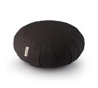 basaho CLASSIC Zafu Coussin de Méditation | Coton Bio | Coques de Sarrasin | Housse Amovible et Lavable (Noir Zen)