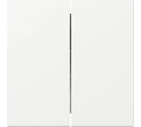 Bascule 2x droite blanc pur mat - Plaque de recouvrement blanc crème 349527