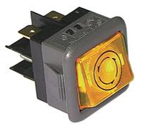 Bascule Bouton Jaune Start 250 V 16 A 2 CO Convient pour hoonved pour lave-vaisselle 2 broches Convient également pour comenda
