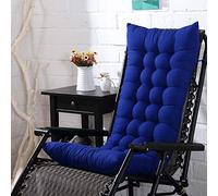 Bascule Coussin De Chaise, Patio Meubles De Jardin Recliner Épais Coussin Rembourré Lounger Coussins, Rocking Chair Sofa Housse De Siège Pour L'intérieur Cour Extérieure,Bleu,125x48cm(49x19inch)