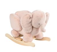 Nattou Animal à bascule Fanfan l'éléphant avec ceinture de sécurité Vieux rose