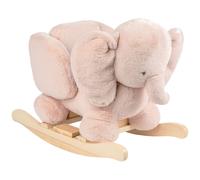Nattou Animal à bascule Fanfan l'éléphant avec ceinture de sécurité Vieux rose