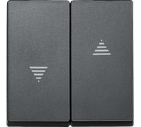 Merten Rocker, Bouton + interrupteur, Gris