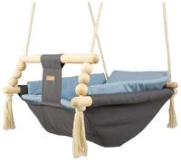 Bascule pour bébé (dessin: gris, bleu clair)