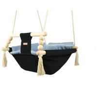 Bascule pour bébé (dessin: noir, bleu clair)