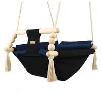 Bascule pour bébé (dessin: noir, bleu marine)