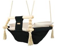 Bascule pour bébé (dessin: noir, creme)