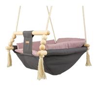 Bascule pour bébé gris, rose clair
