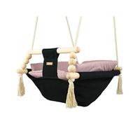 Bascule Pour Bébé Noir, Rose Clair