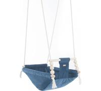 Bascule pour bébé velours matelassé bleu marine Bleu G