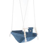 Bascule pour bébé velours matelassé (dessin: bleu marine)