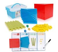 Base 10 blocs de mathématiques - Pour apprendre et comprendre - Réutilisables - Formes géométriques manipulatrices pour connecter et compter - Jouet éducatif pour l'école maternelle et à la maison