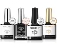 Base And Top Coat Semi-Permanent Nail Polish With Primer Nail Uv Gel Nail Prep Dehydrator Kit For Uv Gel Nail Polish Manicure 10 Ml 4pcs