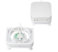 Base anti-poussière imprimée 3D avec ventilateur de refroidissement pour Mac Mini M4/M4 Pro 2024, support antidérapant, accessoires de bricolage, ventilateur de radiateur alimenté par USB (blanc)