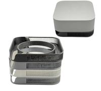 Base anti-poussière imprimée 3D pour Mac Mini M4 2024 - Support antidérapant - Base de refroidissement légère et compacte - Accessoires de bricolage (noir)