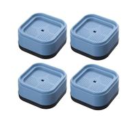 Base antichoc for Machine à laver, 4 pièces, coussinets de pieds Anti-Vibration, pieds en caoutchouc, antidérapant, silencieux, tapis élévateur, amortisseurs de Support de meubles(Blue)