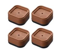 Base antichoc for Machine à laver, 4 pièces, coussinets de pieds Anti-Vibration, pieds en caoutchouc, antidérapant, silencieux, tapis élévateur, amortisseurs de Support de meubles(Brown)