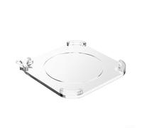 Base antidérapante en acrylique pour Mac | Support stable transparent avec port | Support de bureau antidérapant pour ordinateur hôte | Tapis de protection élégant 12,7 x 12,7 cm