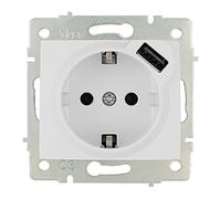 Base bipolaire avec prise de courant de 16 A à 250 V et ports USB de charge. Idéal pour la série Europe, combine fonctionnalité et design. Parfait pour n'importe quel espace.