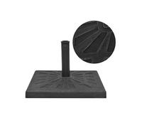 Vidaxl Base Carrée De Parasol Résine Noir 12 Kg Noir