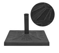 vidaXL Base carrée de parasol Résine Noir 19 kg