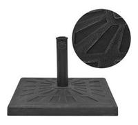 Base Carrée de Parasol Résine Noir 19kg Support Parasol Pied de Parasol vidaXL