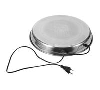 Base Chauffante pour Buveur de Volaille, Acier Inoxydable, Eu 220-240v | Chaleur Continue et Sûre, Élément Totalement Fermé, pour Poules et Abreuvoirs en Plastique, Argenté
