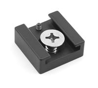 Base d'adaptateur de sabot froid avec vis de montage de 6,35 mm pour cage d'appareil photo, lumière LED clignotante, microphone Hot Shoe Adapter Aluminium Cold