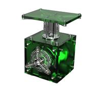 Base d'affichage mécanique lumineuse en acrylique à monter soi-même, support de modèle universel pour kits d'assemblage en métal 3D, plate-forme d'affichage de bureau éclairée par LED (vert)