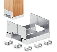 Base D'ancrage de Poteau 6 X 6, Supports de Poteaux en Bois Réglables, Support de Base de Poteaux en Métal, Bases de Poteaux pour Béton, pour Tonnelle de Clôture de Pergola de Terrasse, 6 Pièces