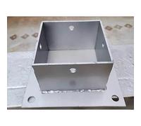 Base d'ancrage de poteau de clôture en acier inoxydable - Lot de 2 supports robustes pour pergola et boîte aux lettres en bois 85 x 85 mm
