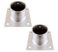 Base d'ancrage de Poteau Rond, Supports de Poteau en Acier Inoxydable, avec vis et kit d'ancrage en béton, pour boîte aux Lettres de Balustrade de Pont, Couvercle de Base de Poteau Robuste