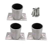 Base d'ancrage pour poteau rond 1 3 5 Pack 6 pièces 10 pièces, supports/supports robustes en acier pour poteaux de pergola et clôture, pour bois, piquet de portail, fixation pour béton (3 pi