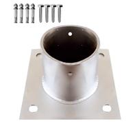 Base d'ancrage pour Poteau Rond, Supports de Poteau en Acier Inoxydable, avec vis et kit d'ancrages pour béton, pour boîte aux Lettres de Garde-Corps de terrasse