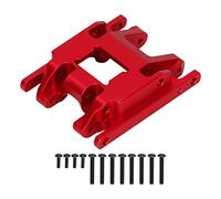 Base de boîte de vitesses de voiture RC, plaque de protection centrale en alliage d'aluminium résistante à haute pression avec vis pour voiture Traxxas 1/18 RC (Rouge)