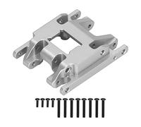 Base de boîte de vitesses de voiture RC, plaque de protection centrale en alliage d'aluminium résistante à haute pression avec vis pour voiture Traxxas 1/18 RC (Argent)