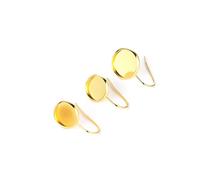 Base de Boucle d'oreille DIY 10 pièces en Acier Inoxydable, paramètres de Boucles d'oreilles Vierges, cabochon camée, Plateau de Base pour la Fabrication de Bijoux, Boucles d'oreilles, 8