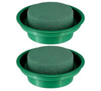 Base de Boue de Fleur Ronde Verte 2 Pièces en Pp Résine Phénolique