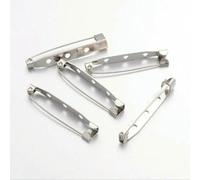 Base de broche 15/20/25/32/38/40/45mm, épingles sécurité, fermoirs, résultats bijoux, fabrication Clip, capture, arrière, 50 pièces(40mm)