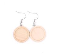 Base de cabochon 20 pièces/lot Fit 20 mm base de boucle d'oreille cabochon en bois crochets vierges en acier inoxydable pour la fabrication de bijoux DIY fournitures de boucles d'oreilles pour la