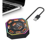 Base De Carga Para Portátil, Adaptador USB 13 Puertos, Estación Acoplamiento Multifuncional, Equipo Protección Contra Sobrecarga Eléctrica, Accesorio Oficina, Hogar, Estudiante, Escuela, Trabajo Diari
