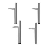 Base de Chaise sur Mesure, 4 pièces, Accessoires de Meubles texturés Noir Mat for Armoire, Supports de canapé élégants en métal et Fer, 15cm 20cm pour Cadre de Llit(Silver 15cm 4pcs)