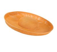 Base de chapeau de fête pour garnitures de, Turmeric | Forme de bibi ovale à large bord avec couronne arrondie, texture de chapellerie tissée