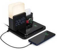 Base de charge induction BigBen Connected 5 en 1 Noir + Réveil + Lampe