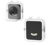 Base de charge magnétique pour Insta360 Go Ultra, station de charge rapide rechargeable avec support de griffe froide et support fileté 6,35 mm (blanc/batterie 500 mAh intégrée)