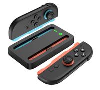 Base de Charge pour Nintendo Switch 2 par MMOBIEL - Station Compact pour 2 Joy-Con Manettes (Gauche + Droite) avec Indicateurs LED, Câble USB vers Type-C - Organisateur pour NS2 accessoires