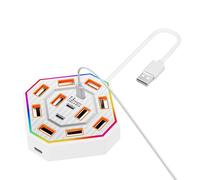 Base De Charge Pour Ordinateur Portable | Station D'accroche USB 13 Portes - Électronique Design RGB Pour Appartement Maison École Campus Université Bibliothèque
