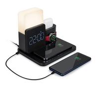 BBC Base de charge à induction 3-en-1 – Réveil et lampe