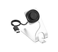 Base de chargeur de rechange compatible avec Amazfit Bip 5/Bip3 Pro/Bip3/GTR2/GTS4 Mini/T-Rex Pro/GTS2 Smart Watch Station de chargement avec câble de charge USB (argenté)