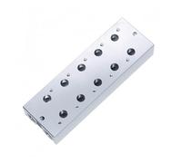 Base de collecteur pneumatique 2-15 stations, série 3V100 3V200, plaque 1/4" avec vis et caoutchouc for vannes 3V110-06 3V210-08(12F,200M)